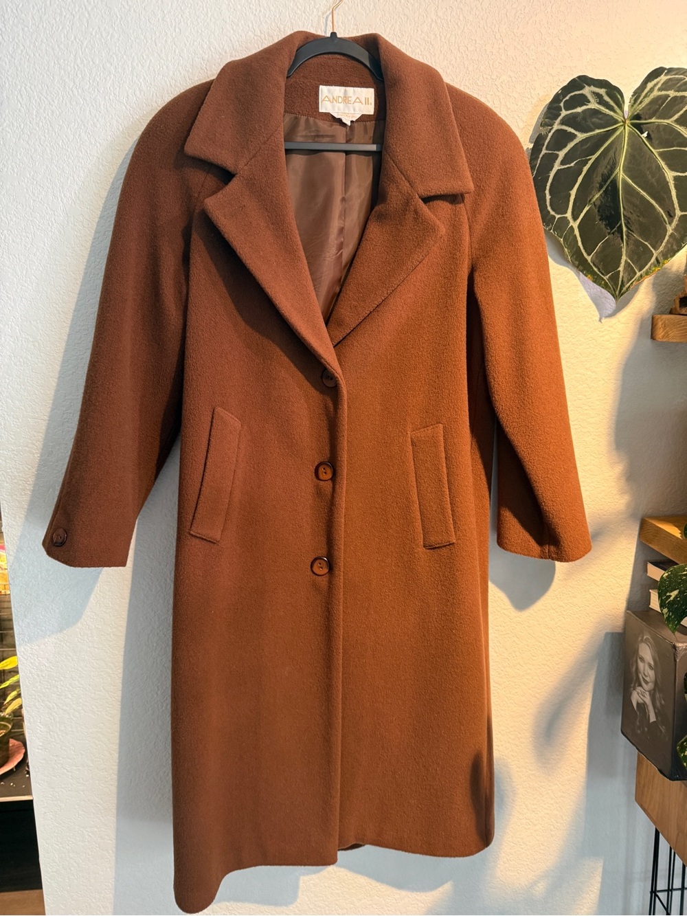 Vintage Camel Wool Long Coat